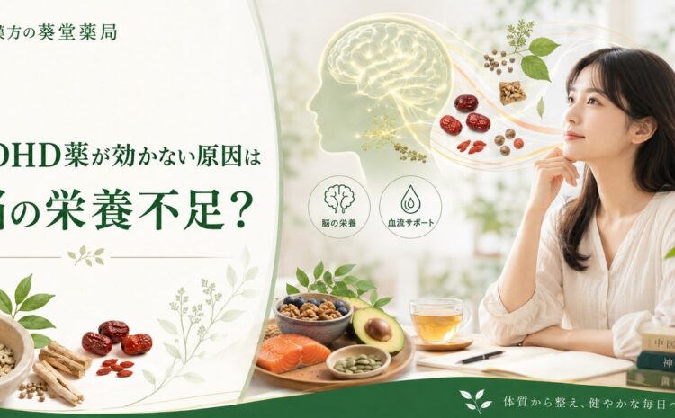 ADHD薬が効かない原因は脳の栄養不足？漢方で血流改善して副作用に頼らない体質改善を始める方法