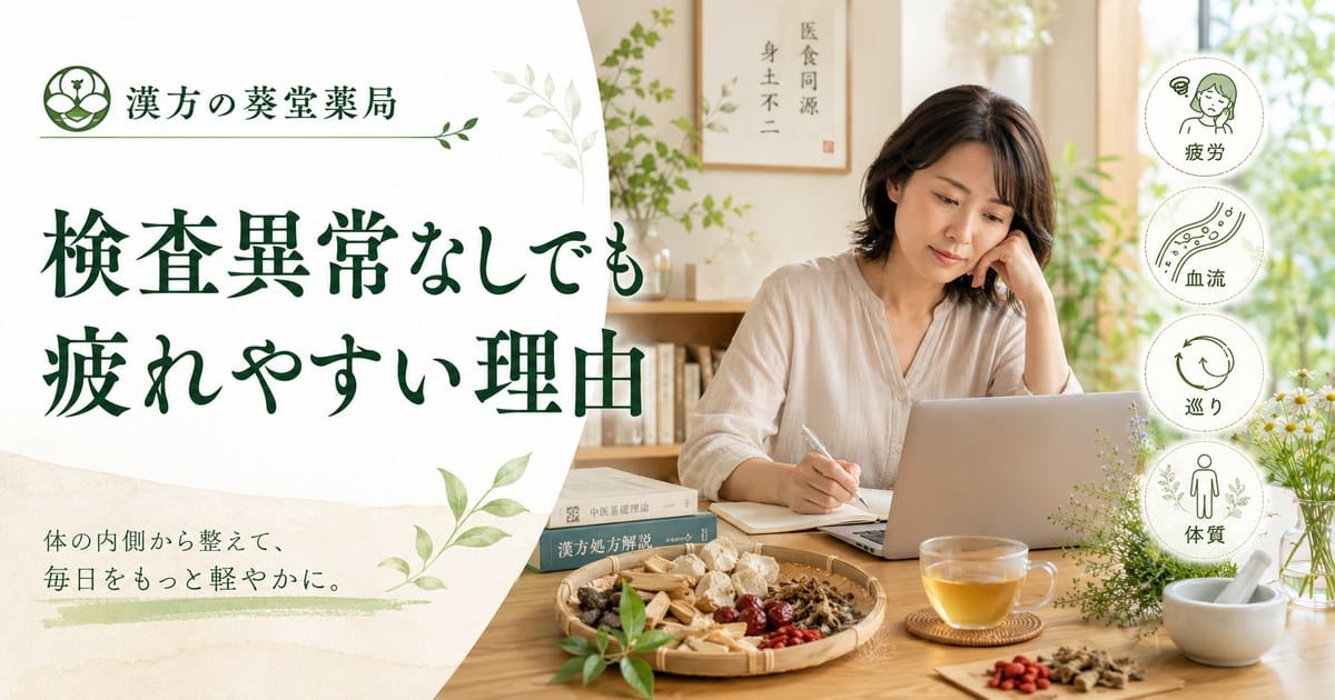 検査では異常なしなのに疲れやすい理由｜血流改善で体質から立て直す慢性不調解決法