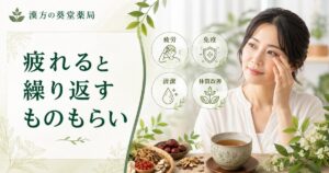 疲れるとものもらいを繰り返す人の体質改善のイメージ