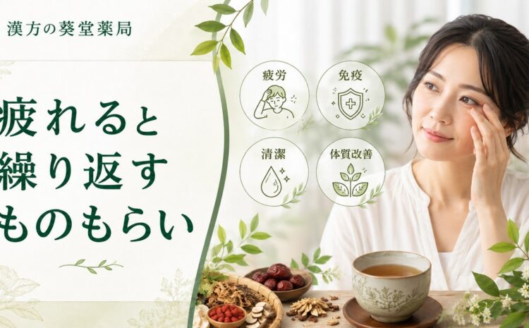疲れるとものもらいを繰り返す人の体質改善｜血流と免疫力を漢方で根本から立て直す方法